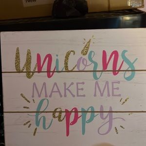 Unicorns Make Me Happy wall decor